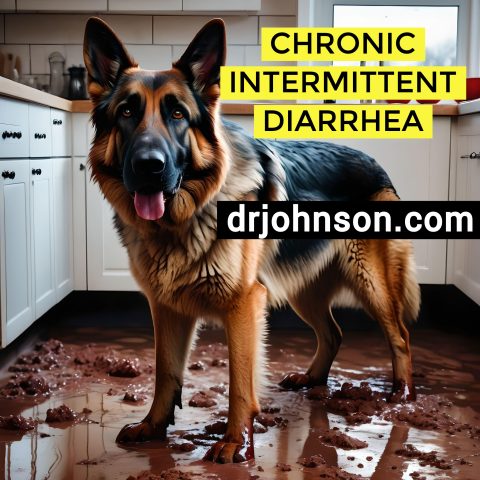 Chronic diarrhea intermittent colitis in dogs
